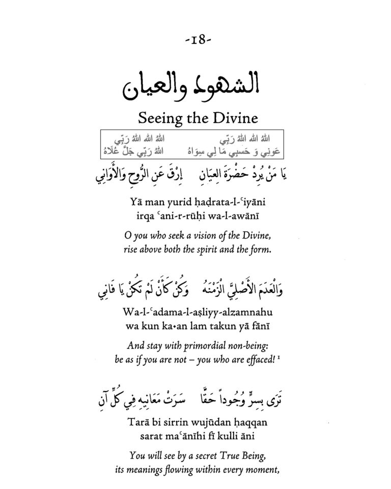 Seeing the Divine - Sidi Moulay Muhammad ibn al-Habib Pg1